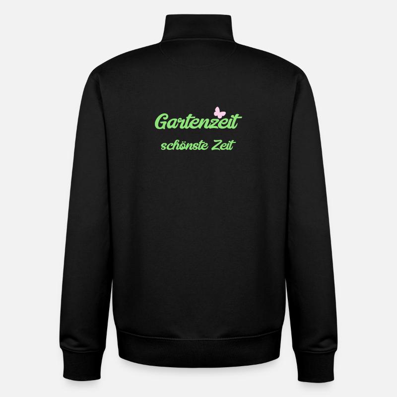 Gartenzeit - schönste Zeit - Unisex Organic Zip Sweatshirt von Stanley/Stella - Schwarz