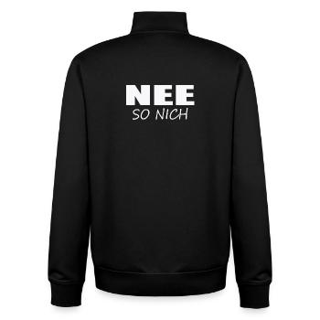NON, PAS COMME ÇA - Sweat zippé unisexe en coton bio Stanley/Stella - noir - Dos - AI Model Male 185 light (185cm)