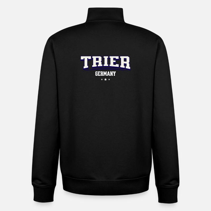 Trier Deutschland Stadtemblem - Unisex Organic Zip Sweatshirt von Stanley/Stella - Schwarz