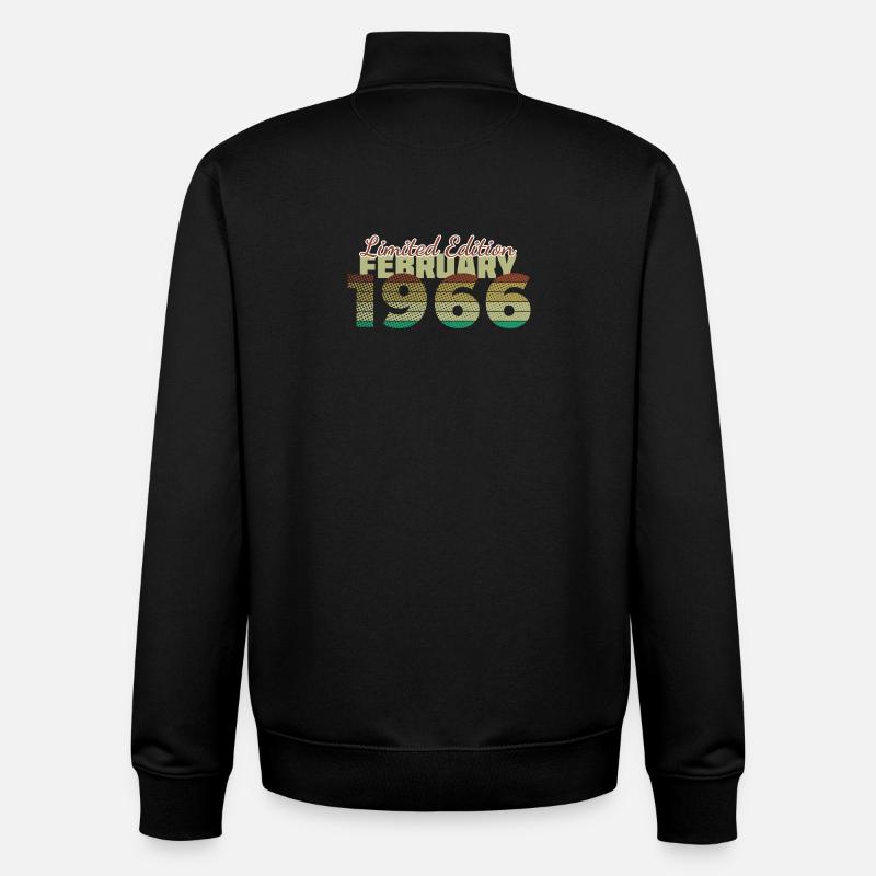 60e anniversaire Édition Limitée (SCR) 02/1966 - Sweat zippé unisexe en coton bio Stanley/Stella - noir