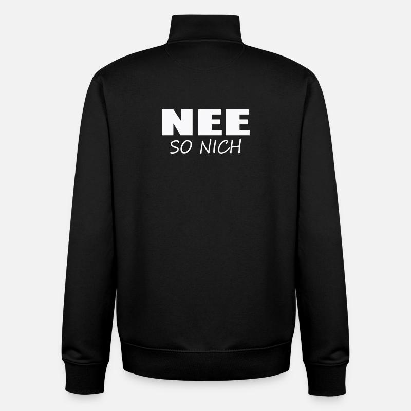 NON, PAS COMME ÇA - Sweat zippé unisexe en coton bio Stanley/Stella - noir