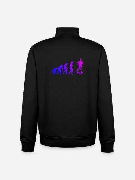 Running perfect for any race - Unisex Organic Zip Sweatshirt by Stanley/Stella - black
