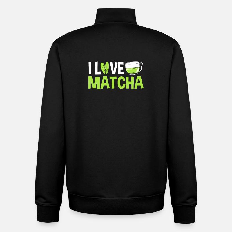 Matcha - Unisex Organic Zip Sweatshirt by Stanley/Stella - black