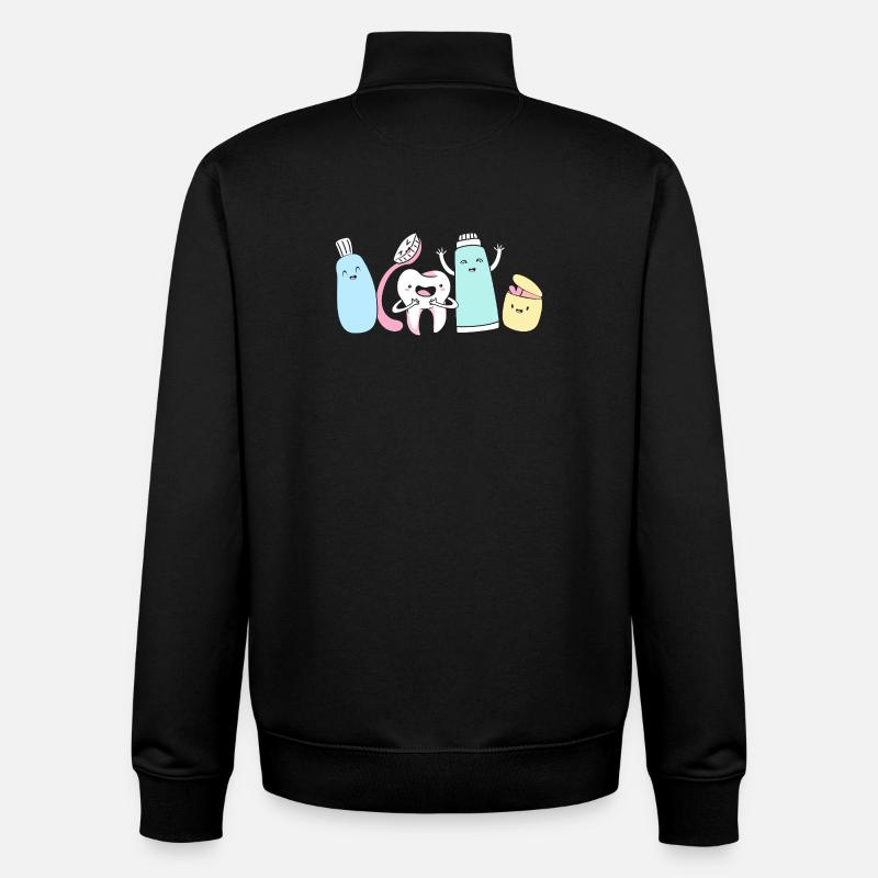 Dentiste réceptionniste - Sweat zippé unisexe en coton bio Stanley/Stella - noir