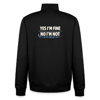 Perimenopause Humor Perimenopause - Unisex Organic Zip Sweatshirt von Stanley/Stella - Schwarz - Hinten - AI Model Male 185 light (185cm)