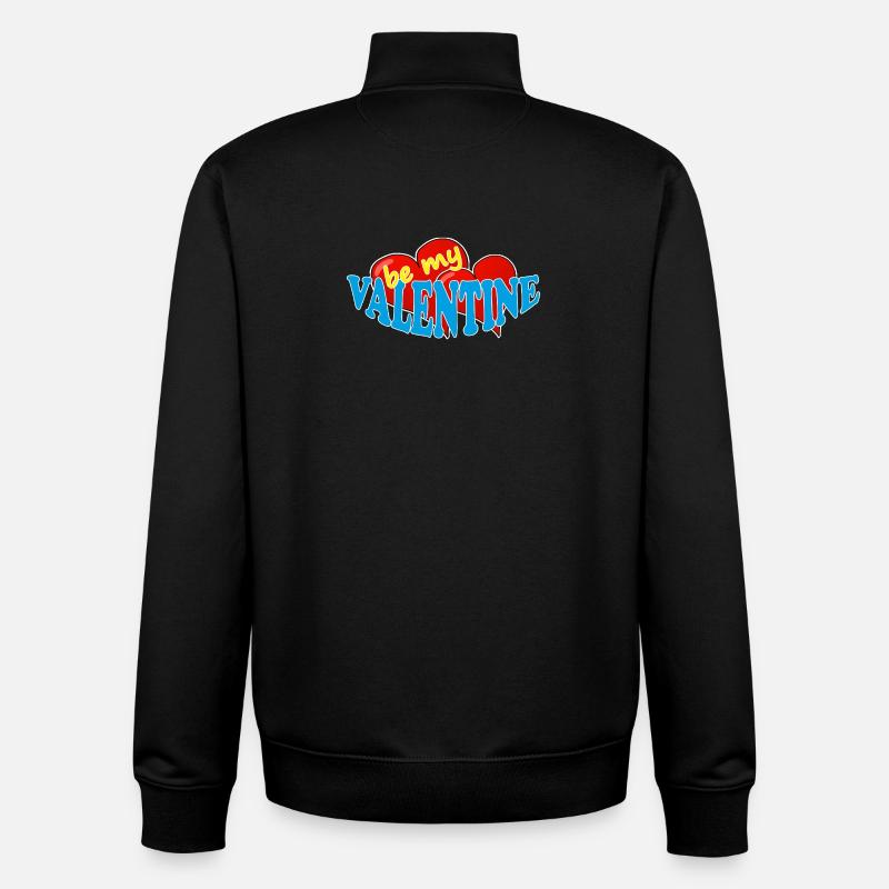 Valentine - Sweat zippé unisexe en coton bio Stanley/Stella - noir