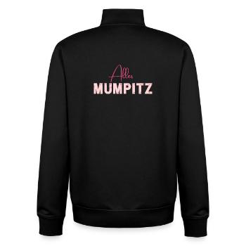 Alles Mumpitz - Wortschätze - vergessene Wörter - Unisex Organic Zip Sweatshirt von Stanley/Stella - Schwarz - Hinten - AI Model Male 185 light (185cm)