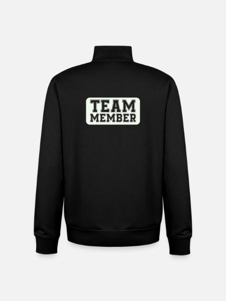 Varsity-style team member - Unisex Organic Zip Sweatshirt by Stanley/Stella - black