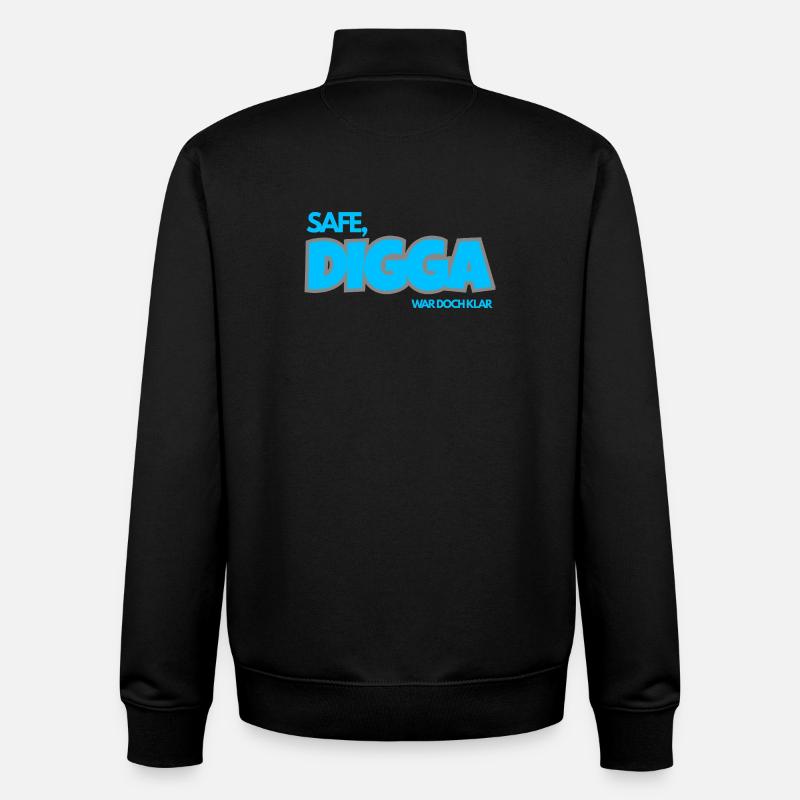 SAFE. DIGGA, WAR DOCH KLAR. - Unisex Organic Zip Sweatshirt von Stanley/Stella - Schwarz