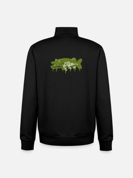 Hecht Tropfen Silhouette - Unisex Organic Zip Sweatshirt von Stanley/Stella - Schwarz