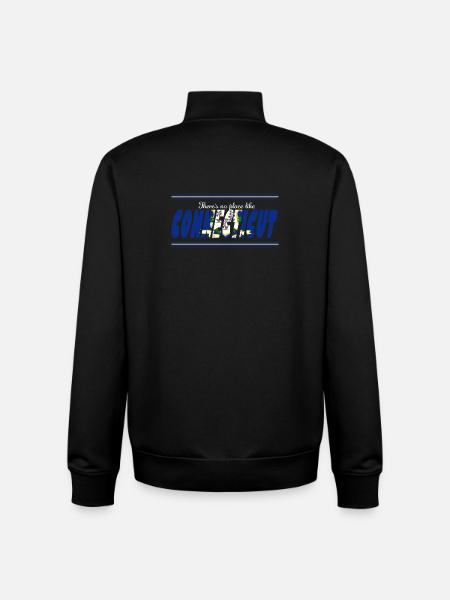 Connecticut Pride Blue Flag - Unisex Organic Zip Sweatshirt by Stanley/Stella - black