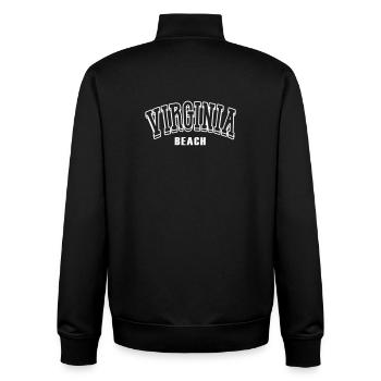 virginia shirt - Unisex Organic Zip Sweatshirt von Stanley/Stella - Schwarz - Hinten - AI Model Male 185 light (185cm)