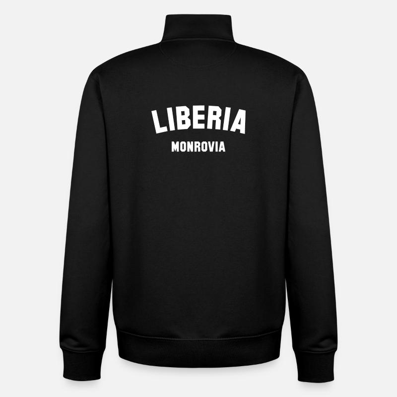 MONROVIA, Liberia - Unisex Organic Zip Sweatshirt von Stanley/Stella - Schwarz