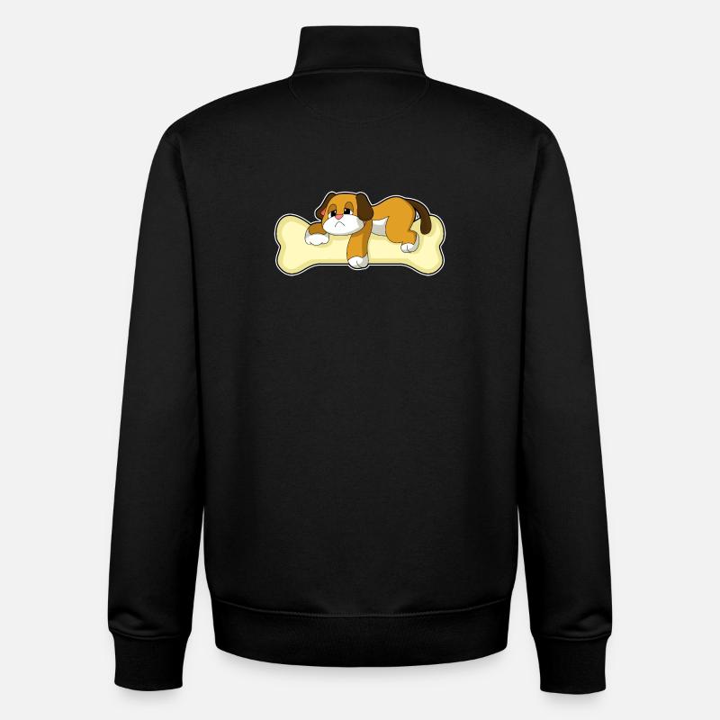 Dog Bones - Unisex Organic Zip Sweatshirt by Stanley/Stella - black