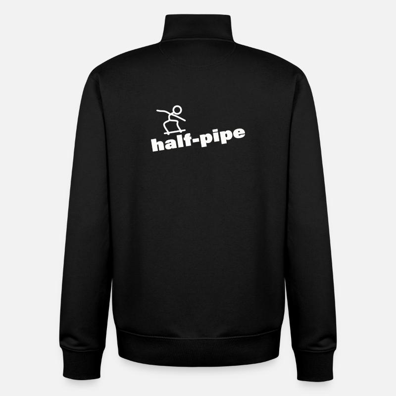 HALF-PIPE - Unisex Organic Zip Sweatshirt by Stanley/Stella - black