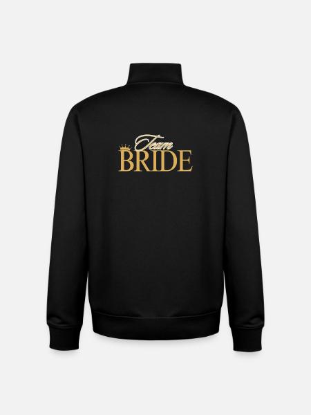 Team Bride! Customizable - Unisex Organic Zip Sweatshirt by Stanley/Stella - black
