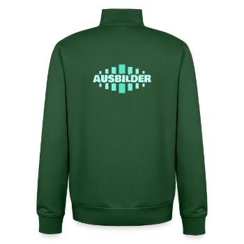instructor - Unisex Organic Zip Sweatshirt by Stanley/Stella - bottle green - Back - AI Model Male 185 dark (185cm)