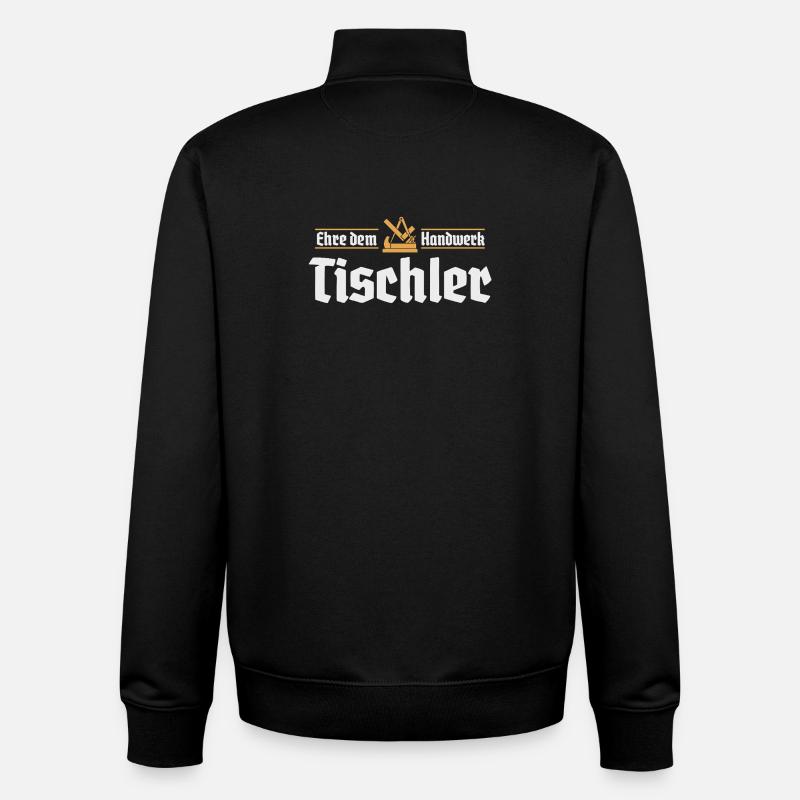 Charpentier Artisanat Guilde Signe Guilde Artisan - Sweat zippé unisexe en coton bio Stanley/Stella - noir