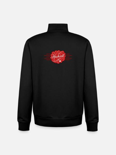 Wedding Heart - Unisex Organic Zip Sweatshirt by Stanley/Stella - black