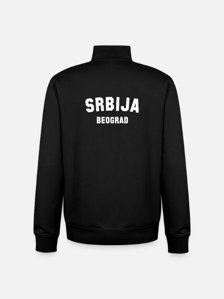 Belgrade Serbie Serbie - Sweat zippé unisexe en coton bio Stanley/Stella - noir
