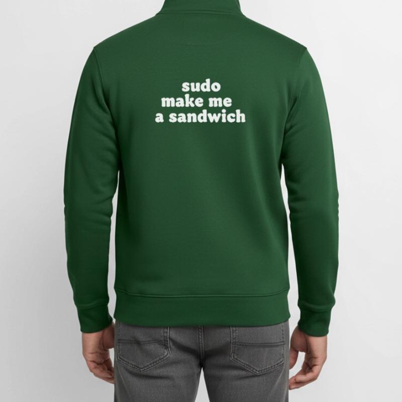 Sudo Commando Meme Sandwich Unisex Organic Zip Sweatshirt by Stanley/Stella