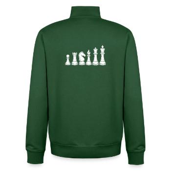 Ornamentaler Schach Springer – Design - Unisex Organic Zip Sweatshirt von Stanley/Stella - Flaschengrün - Hinten - AI Model Male 185 dark (185cm)