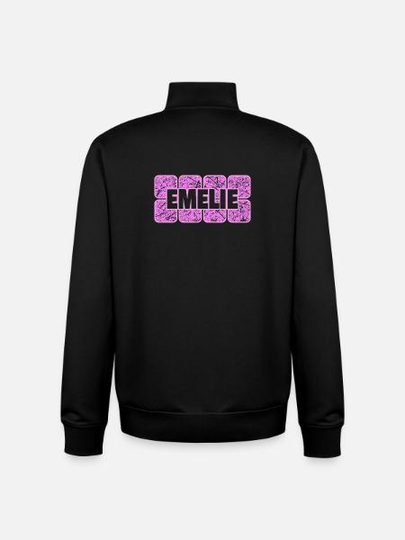 Geschenk für Emelie - Unisex Organic Zip Sweatshirt von Stanley/Stella - Schwarz