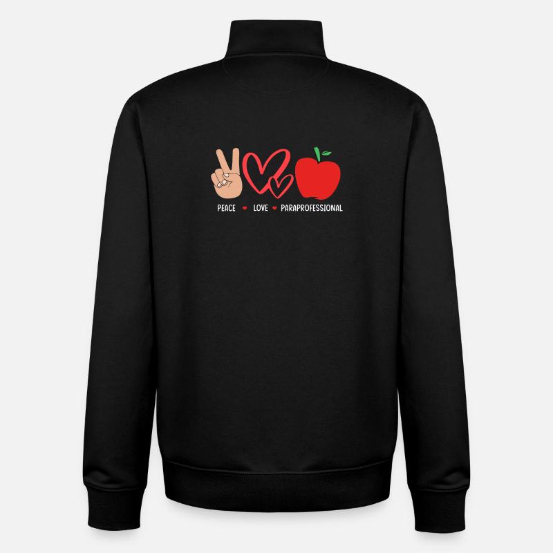 Teacher Assistant Paraprofessional Paraeducator - Unisex Organic Zip Sweatshirt by Stanley/Stella - black