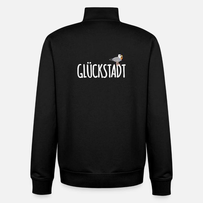 Glückstadt Möwe Elbe - Unisex Organic Zip Sweatshirt von Stanley/Stella - Schwarz