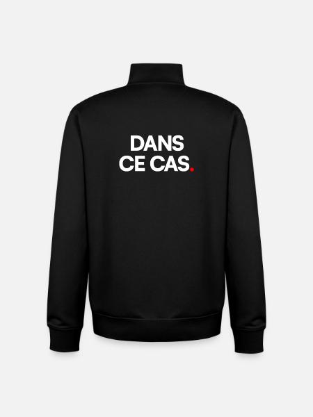 Dans ce cas - Sweat zippé unisexe en coton bio Stanley/Stella - noir