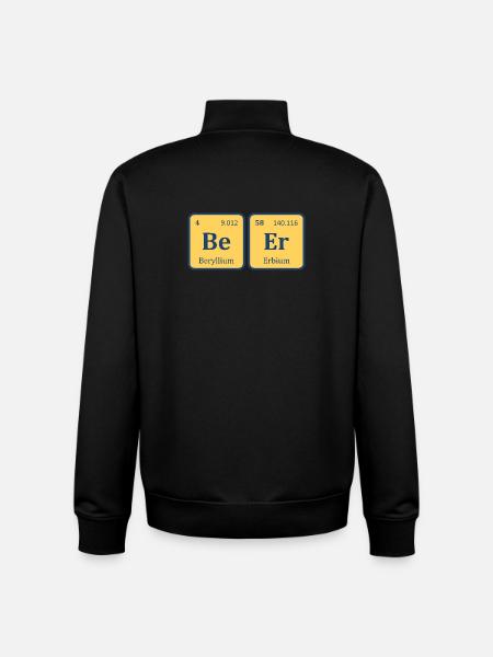 Beer Periodic Table funny Beer - Unisex Organic Zip Sweatshirt by Stanley/Stella - black