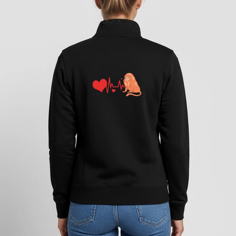 Tamarin Monkey Monkey Monkey Monkey Face Unisex Organic Zip Sweatshirt by Stanley/Stella