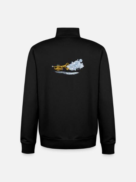 Aqua Brass Burst - Unisex Organic Zip Sweatshirt by Stanley/Stella - black