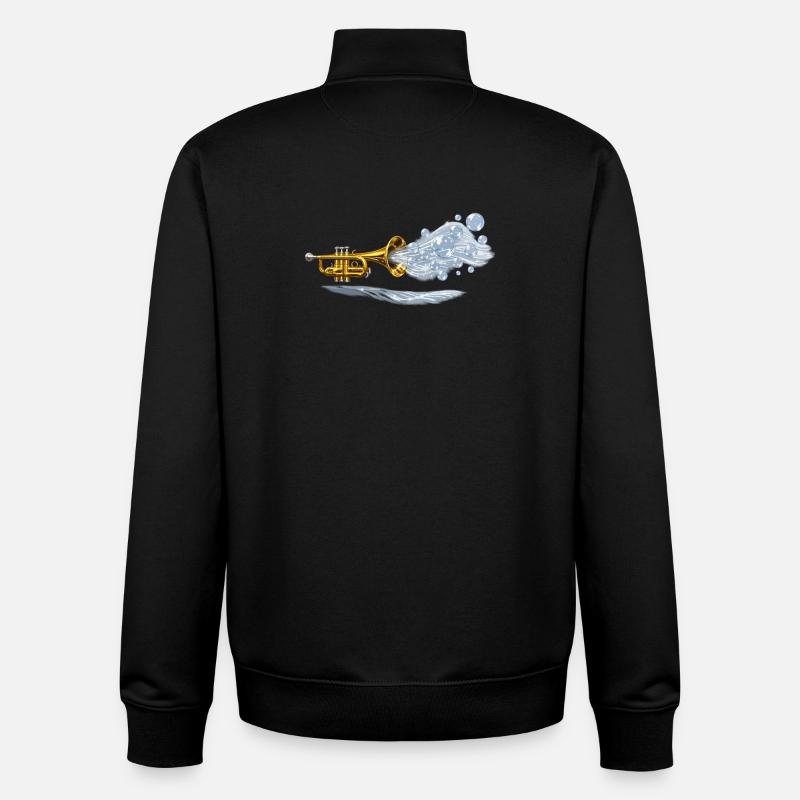 Aqua Brass Burst - Unisex Organic Zip Sweatshirt von Stanley/Stella - Schwarz