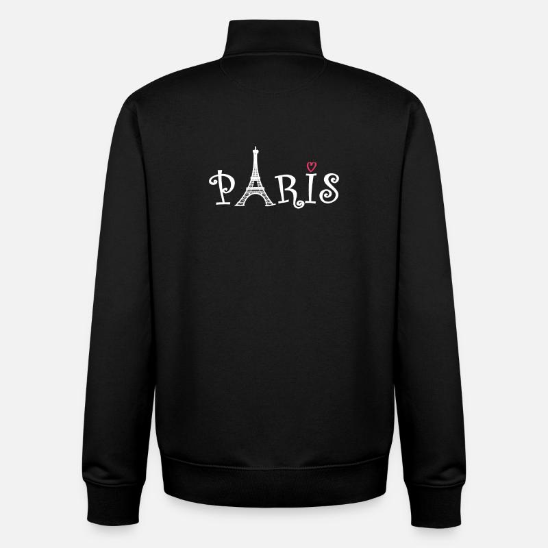 Paris (Paris) - Unisex Organic Zip Sweatshirt von Stanley/Stella - Schwarz