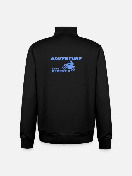 MOTORBIKE ADVENTURE - Unisex Organic Zip Sweatshirt by Stanley/Stella - black
