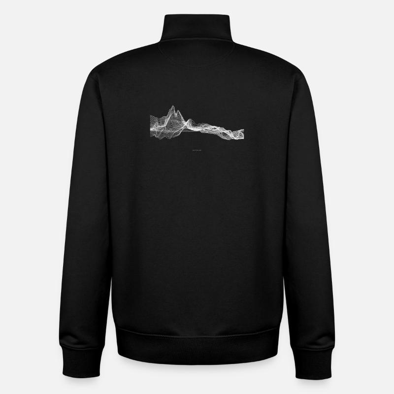 Cervin numérique - Sweat zippé unisexe en coton bio Stanley/Stella - noir