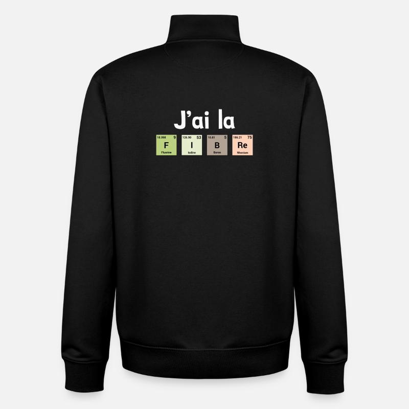 Ich habe Faser - periodische Elemente - Unisex Organic Zip Sweatshirt von Stanley/Stella - Schwarz