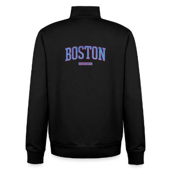 Boston Stadt Pride Emblem - Unisex Organic Zip Sweatshirt von Stanley/Stella - Schwarz - Hinten - AI Model Male 185 light (185cm)