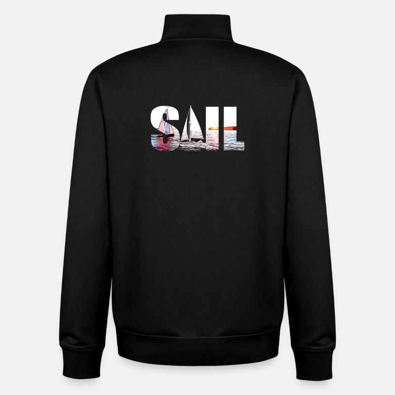 SAIL - Unisex Organic Zip Sweatshirt by Stanley/Stella - black