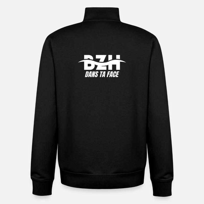 Bretagne, Bretagne humour, Breitz - Sweat zippé unisexe en coton bio Stanley/Stella - noir