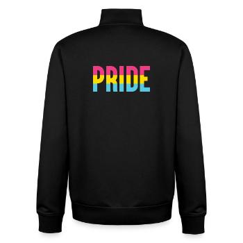 Pride Month LGBT - Pansexual Pride - Unisex Organic Zip Sweatshirt by Stanley/Stella - black - Back - AI Model Male 185 light (185cm)