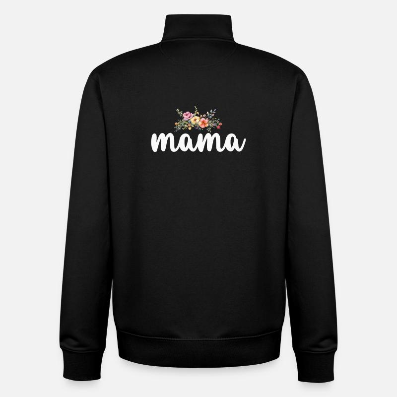 Maman Maman - Sweat zippé unisexe en coton bio Stanley/Stella - noir