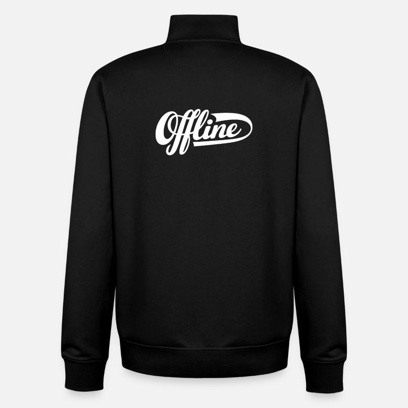 Offline Statement - Unisex Organic Zip Sweatshirt by Stanley/Stella - black