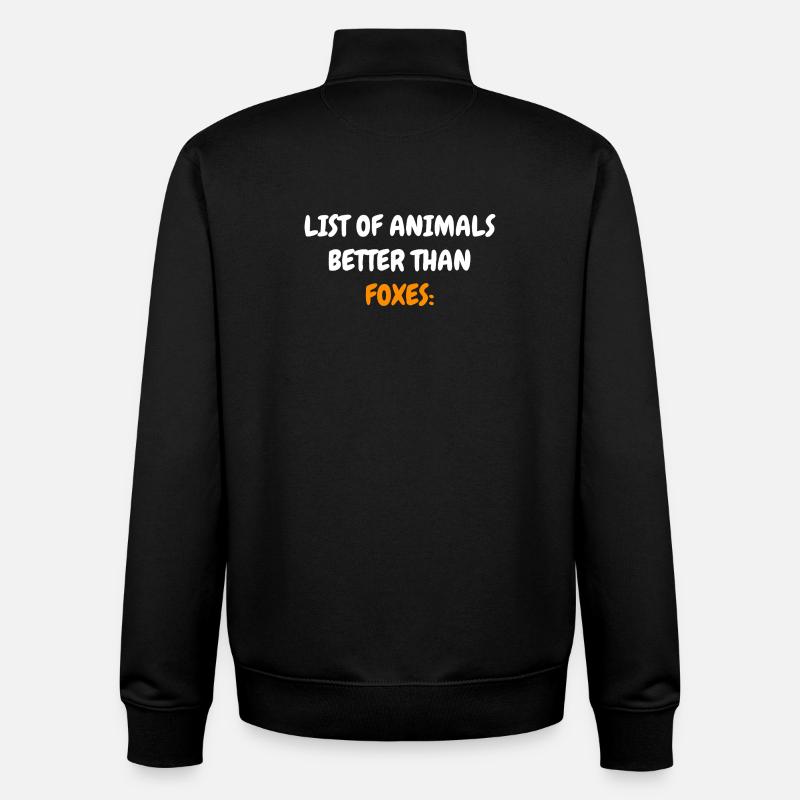 Füchse - Unisex Organic Zip Sweatshirt von Stanley/Stella - Schwarz