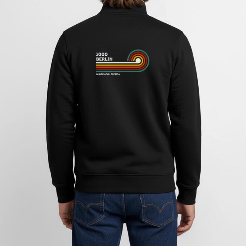 Berlin Chemise Rétro Code Postal 1000 Code Postal Souvenir Sweat zippé unisexe en coton bio Stanley/Stella
