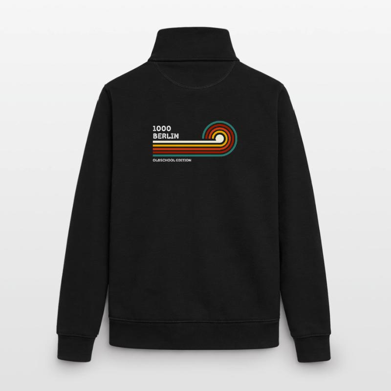 Berlin Chemise Rétro Code Postal 1000 Code Postal Souvenir Sweat zippé unisexe en coton bio Stanley/Stella