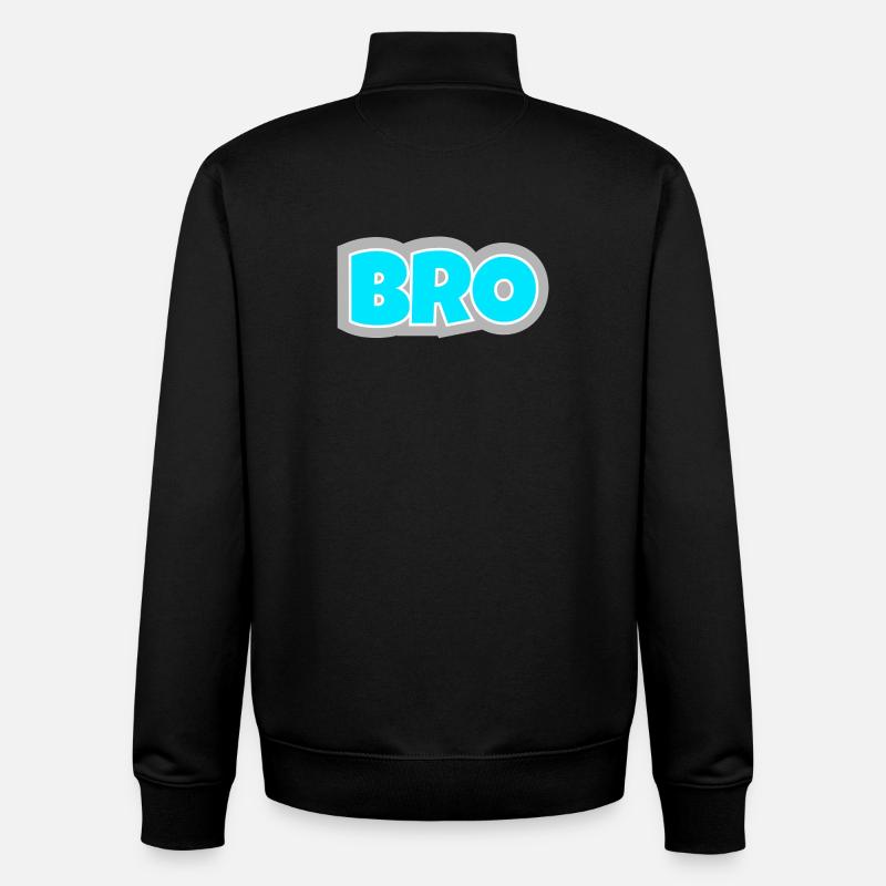 BRO - das Statement für echte Freundschaft-Vibes. - Unisex Organic Zip Sweatshirt von Stanley/Stella - Schwarz