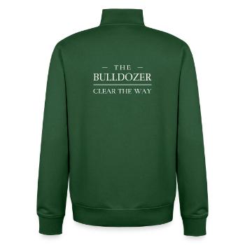 Machen Sie den Weg frei - Bulldozer  - Unisex Organic Zip Sweatshirt von Stanley/Stella - Flaschengrün - Hinten - AI Model Male 185 dark (185cm)