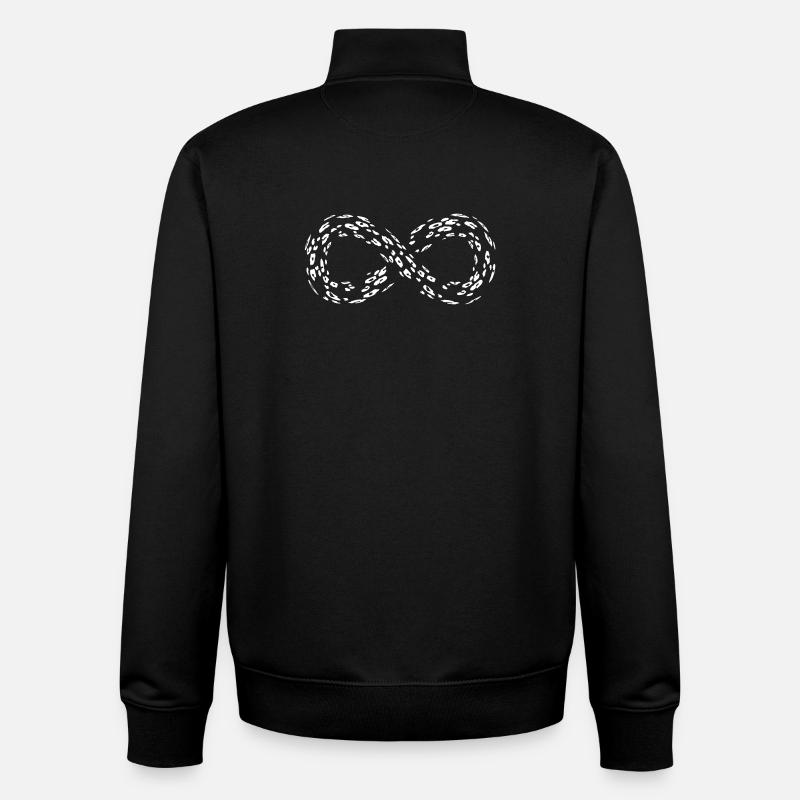 Leopard Infinity Loop - Unisex Organic Zip Sweatshirt by Stanley/Stella - black